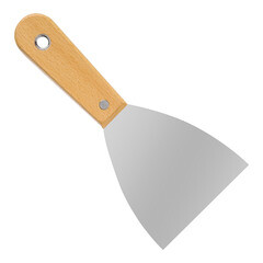 Шпательная лопатка Профи нержавеющая сталь деревянная рукоятка 100 мм