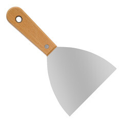 Шпательная лопатка Профи нержавеющая сталь деревянная рукоятка 120 мм