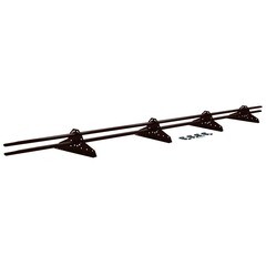 Изображение товара Снегозадержатель трубчатый овальный Grand Line 3 м темно-коричневый RR 32