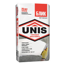 Шпаклевка гипсовая Unis Блик 18 кг