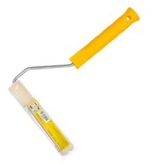 Мини-валик малярный с рукояткой велюр ось 6 мм d15 мм 150 мм