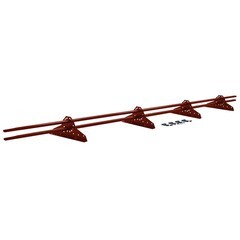 Снегозадержатель трубчатый овальный Grand Line 3 м оксидно-красный RAL 3009