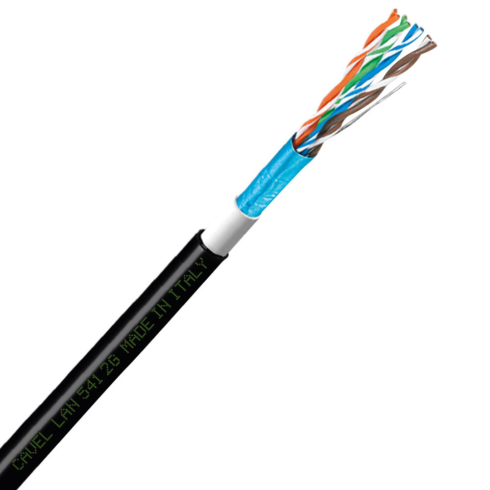 Изображение товара Уличный витой кабель FTP CAT5e LAN Cavel 200м для внешних сетей и видеонаблюдения