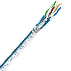 Интернет-кабель (витая пара) S/FTP CAT7а LAN 745 4х2х0,57 мм экранированный Cavel (100 м)