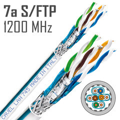 Интернет-кабель (витая пара) S/FTP CAT7а LAN 745 4х2х0,57 мм экранированный Cavel (100 м) - фото 3