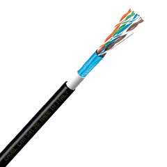 Интернет-кабель уличный (витая пара) FTP CAT5e LAN 541 2G 4х2х0,51 мм экранированный Cavel