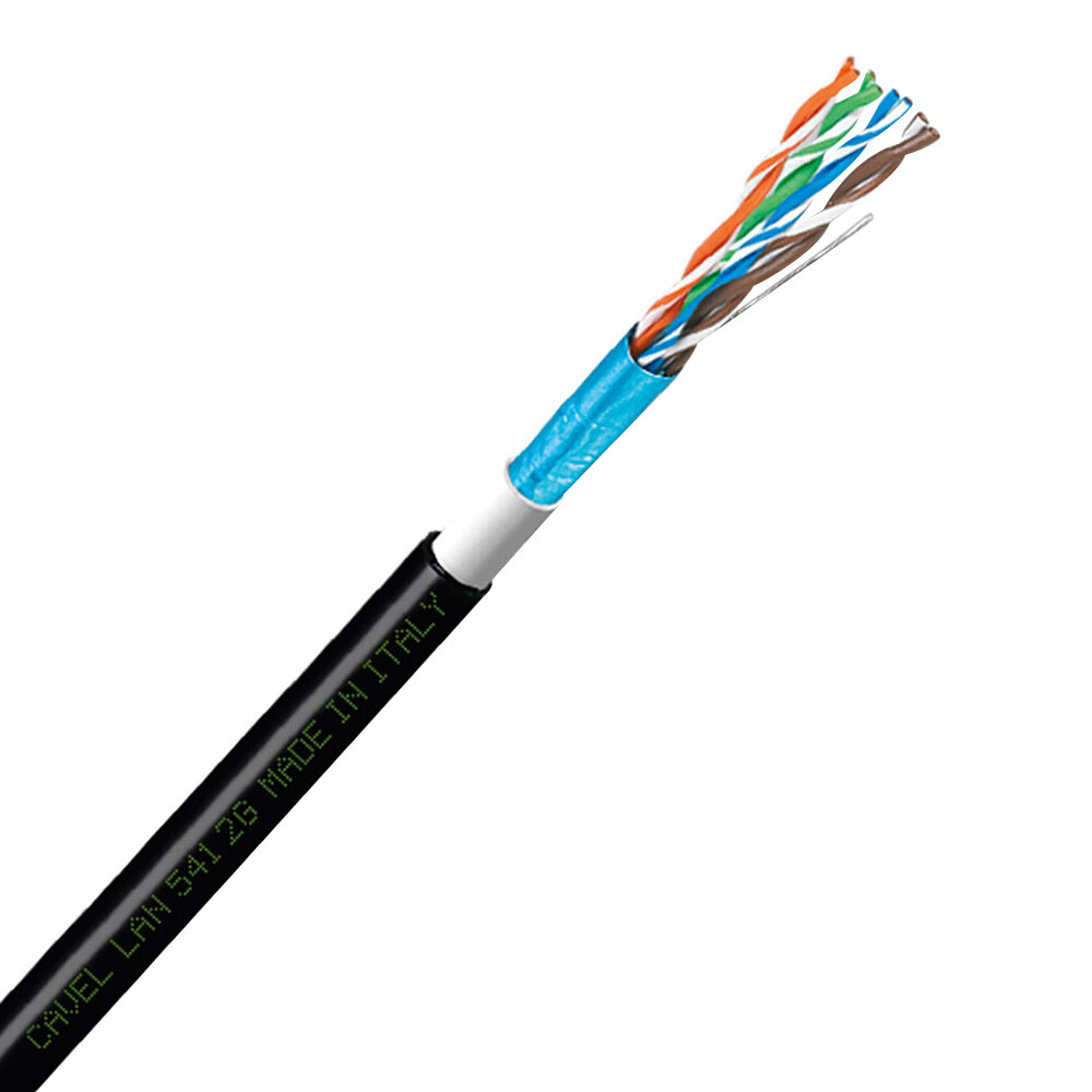 Изображение товара Интернет-кабель уличный (витая пара) FTP CAT5e LAN 541 2G 4х2х0,51 мм экранированный Cavel