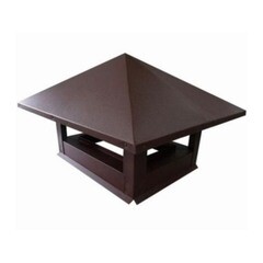 Дымник на трубу 1170х510 мм 0,5 Satin с пленкой Ral 8017 шоколад