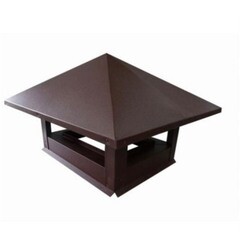 Дымник на трубу 910х420 мм 0,45 Pe с пленкой Ral 8017 шоколад