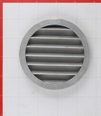 Решетка вентиляционная алюминиевая наружная Era d160 мм с фланцем d185 мм без покрытия - фото 3