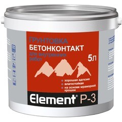 Грунтовка Бетонконтакт адгезионная Element Р-3 5 л