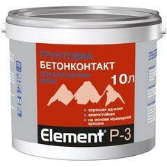 Грунтовка Бетонконтакт адгезионная Element Р-3 10 л