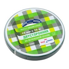 Двухсторонняя клейкая лента Klebebander 19 мм 10 м на вспененной основе