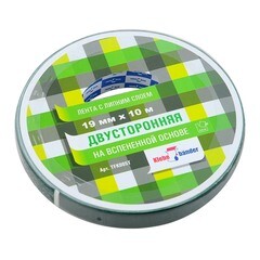 Двухсторонняя клейкая лента Klebebander 19 мм 10 м на вспененной основе