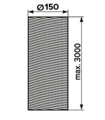 Воздуховод гибкий гофрированный Era алюминиевый d150 мм 3 м - фото 2