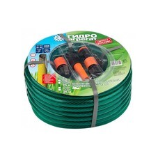 Шланг поливочный Изумруд 15 мм 3/4" 20 м ПВХ армированный трехслойный зеленый фитинг