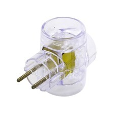 Разветвитель 3 гнезда без заземления 6/10 А прозрачный