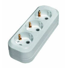 Колодка для удлинителя 3 розетки 16 А с заземлением
