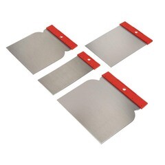 Набор шпателей пластикиковая рукоятка 120х80 мм 100х80 мм 80х80 мм 50х80 мм 4 шт