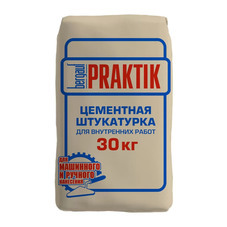 Штукатурка Цементная Бергауф Praktik для внутренних работ 30 кг