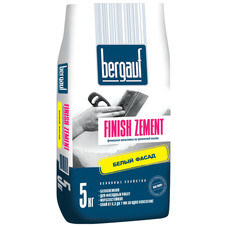 Шпаклевка цементная финишная Bergauf Finish Zement белая 5 кг