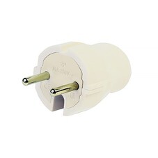 Вилка Smartbuy прямая без заземления белая 10А 250 В IP20 SBE-10-P04-w