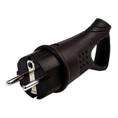 Вилка кабельная Smartbuy угловая с кольцом каучуковая 230В 2P+PE 16A IP44 SBE-16-P08-R
