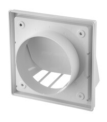 Выход вентиляционный настенный Era с обратным клапаном и с фланцем d100 мм пластиковый 150х150 мм - фото 3
