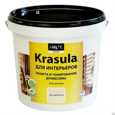 Защитно-декоративный состав Krasula для интерьеров сосна 2,9 кг