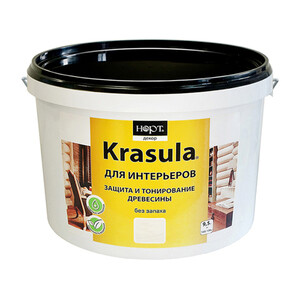 Защитно-декоративный состав Krasula для интерьеров сосна 9,5 кг
