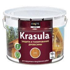 Защитно-декоративный состав Krasula орех 10 л