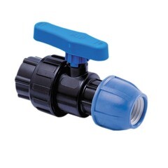 Кран шаровый компрессионный PN16 d25 3/4 ВР (РТП 14395)