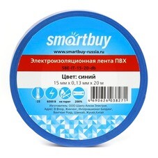 Изолента Smartbuy 0,13х15 мм 20 м синяя (SBE-IT-15-20-db)