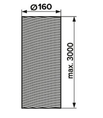 Воздуховод гибкий гофрированный Era алюминиевый d160 мм 3 м - фото 2