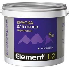 Краска Элемент I-2 для обоев акриловая 5 л