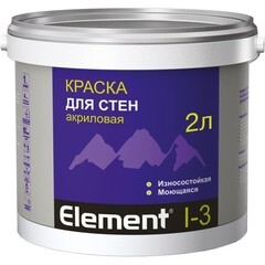 Краска Элемент I-3 для стен акриловая 2 л