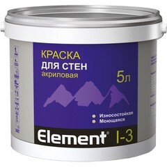 Краска Элемент I-3 для стен акриловая 5 л