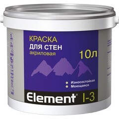Краска Элемент I-3 для стен акриловая 10 л