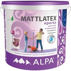Краска Альпа Маттлатекс для стен и потолков акриловая матовая 5 л
