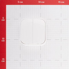 Переключатель Legrand Quteo двухклавишный накладной белый (782206) - фото 2