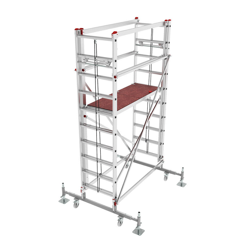 Вышка-тура Новая высота NV 3480 каркас алюминий рабочая высота 3,80-5,62 м