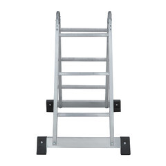 Лестница алюминиевая шарнирная двухсекционная 3 ступени Новая высота бытовая - фото 11