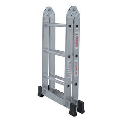 Лестница алюминиевая шарнирная двухсекционная 3 ступени Новая высота бытовая - фото 7