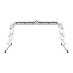 Лестница алюминиевая трансформер четырехсекционная 3 ступени Новая высота NV3331 профессиональная г-образная - фото 6