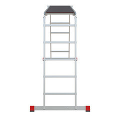 Лестница алюминиевая трансформер четырехсекционная 5 ступеней Новая высота NV3331 профессиональная - фото 4