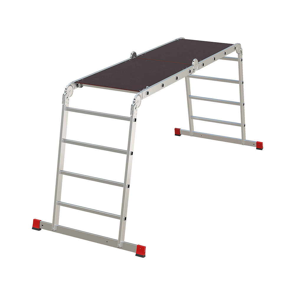 Лестница алюминиевая трансформер четырехсекционная 4 ступени Новая высота NV3332 профессиональная