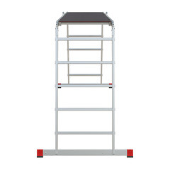 Лестница алюминиевая трансформер четырехсекционная 5 ступеней Новая высота NV3332 профессиональная - фото 3