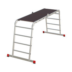 Лестница алюминиевая трансформер четырехсекционная 4 ступени Новая высота NV3333 профессиональная - фото 1