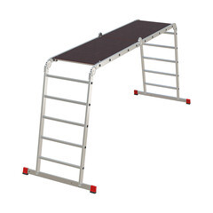 Лестница алюминиевая трансформер четырехсекционная 5 ступеней Новая высота NV3333 профессиональная - фото 1