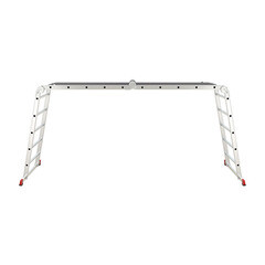 Лестница алюминиевая трансформер четырехсекционная 5 ступеней Новая высота NV3333 профессиональная - фото 6